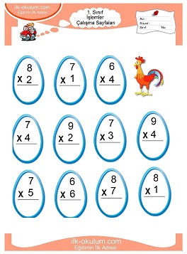 Çocuklar İçin toplam işlemi yaprak testleri 